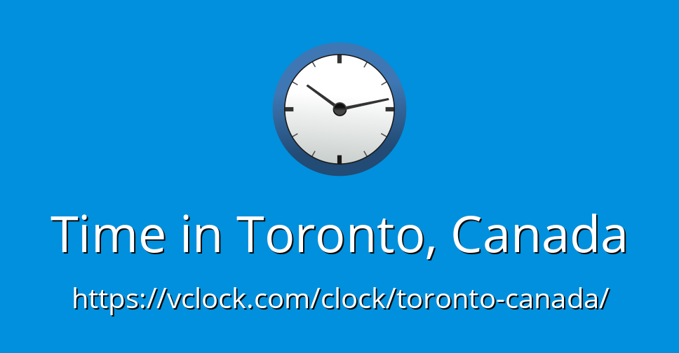 Time in Toronto, Canada vClock