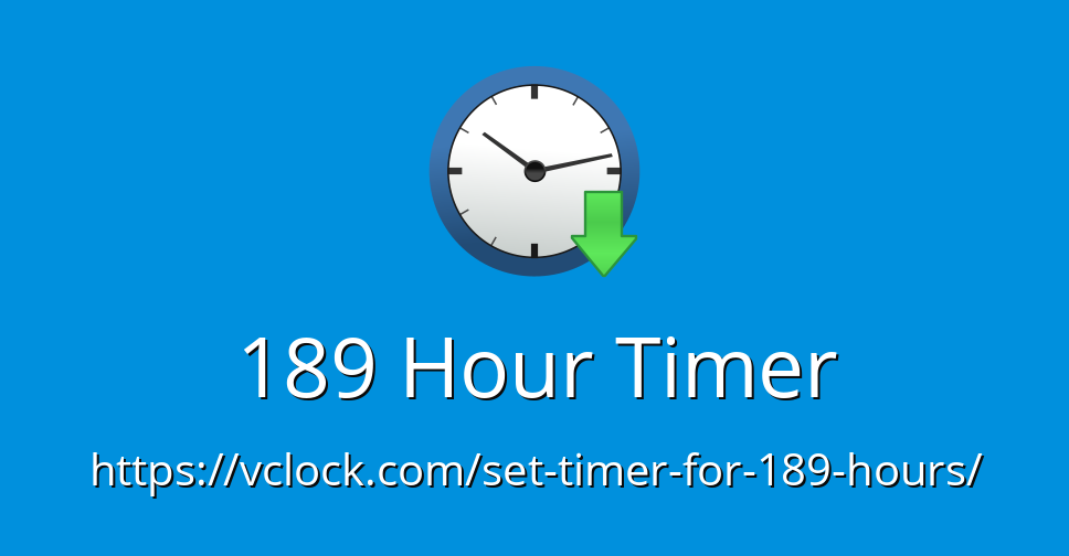 189 Hour Timer Online Timer Countdown