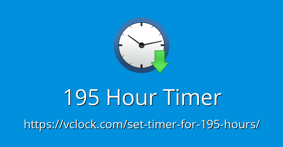 195 Hour Timer Online Timer Countdown