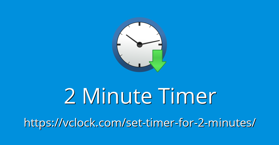 2 Minute Timer, Countdown Timer with Alarm