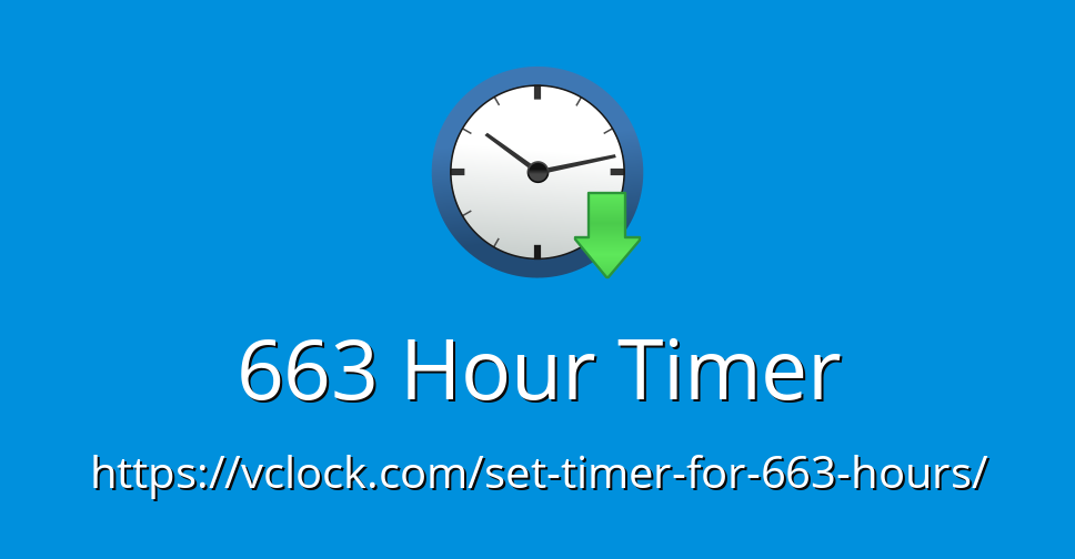 663 Hour Timer Online Timer Countdown