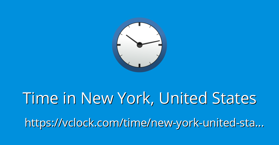 Time In New York United States VClock