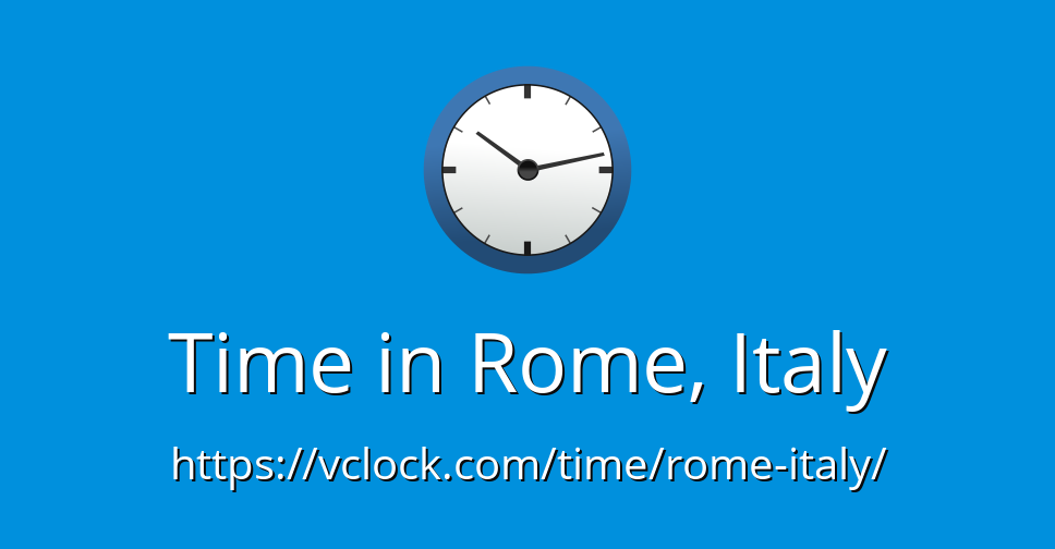 Time in Rome Italy vClock