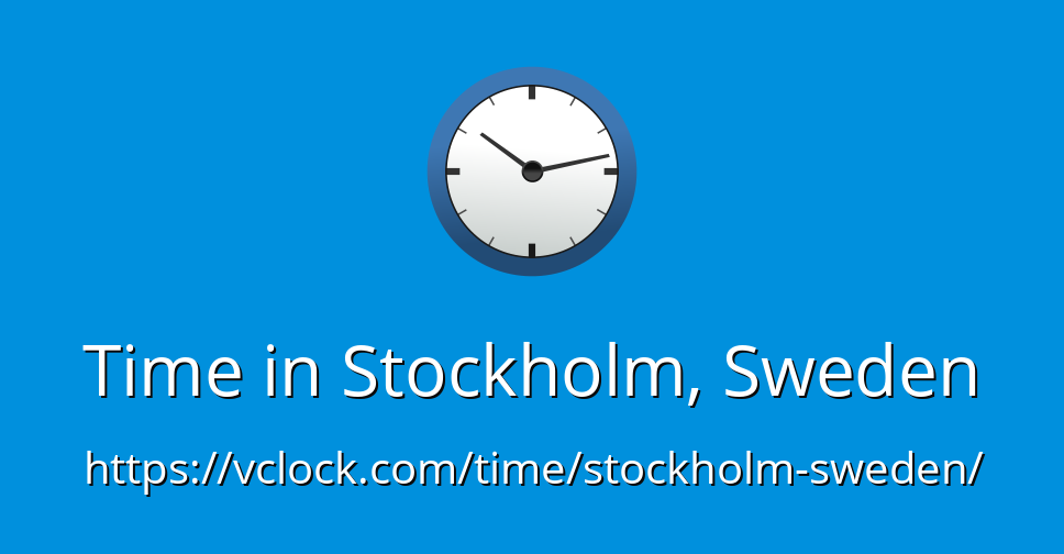 Time in Stockholm Sweden vClock