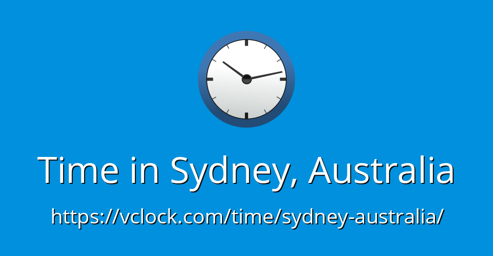 Time in Sydney Australia vClock