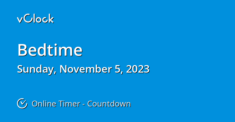 Countdown Sleep Timer Bedtime - Online Timer - Countdown