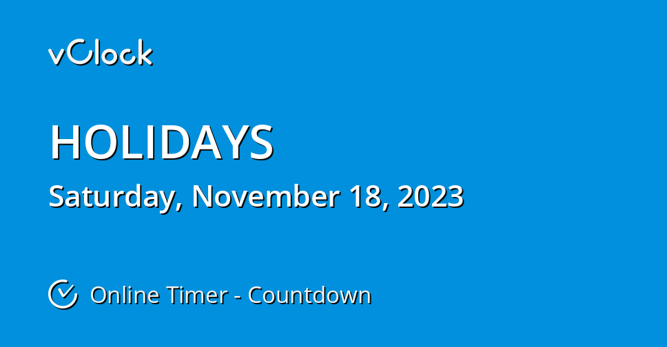 HOLIDAYS Online Timer Countdown