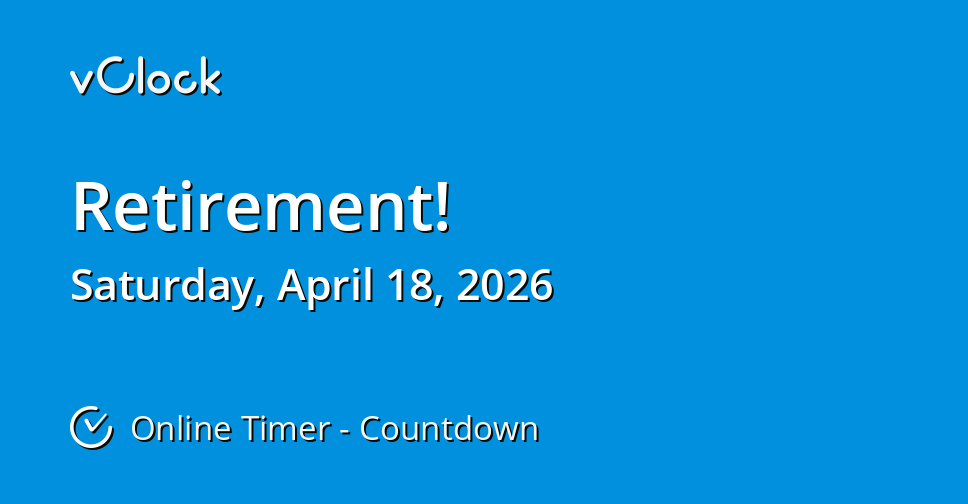 Retirement! Online Timer Countdown