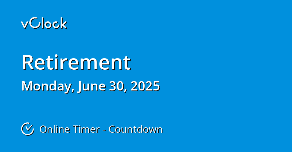 Retirement Online Timer Countdown