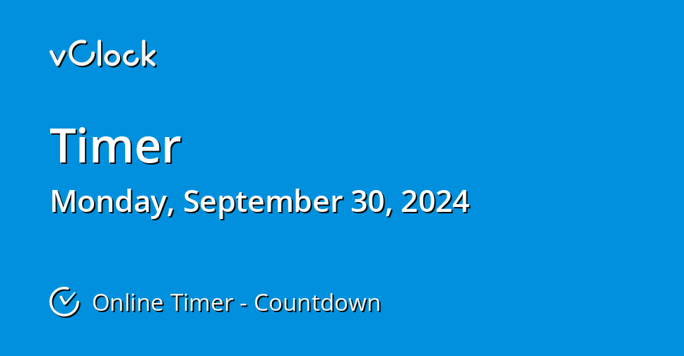 Timer - Online Timer - Countdown