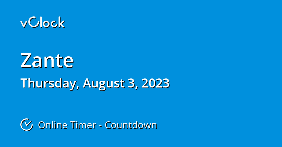 Zante Online Timer Countdown
