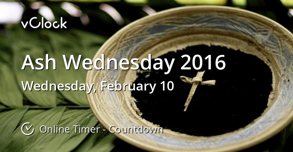 Ash Wednesday 2016