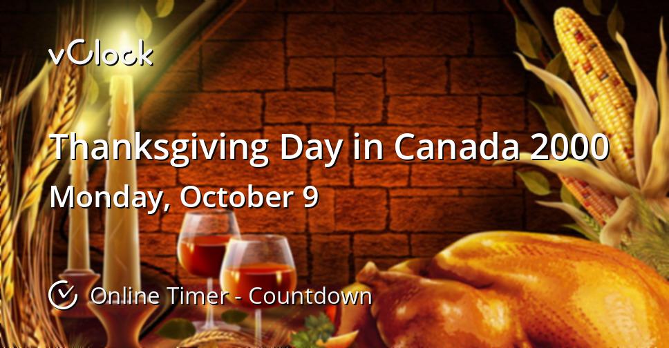 Thanksgiving Day in Canada 2000