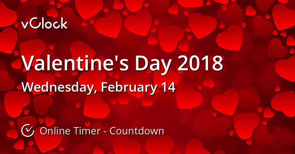 When Is Valentine s Day 2018 Countdown Timer Online VClock